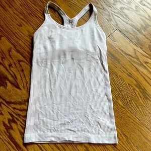 White lululemon Ebb to Street Tank